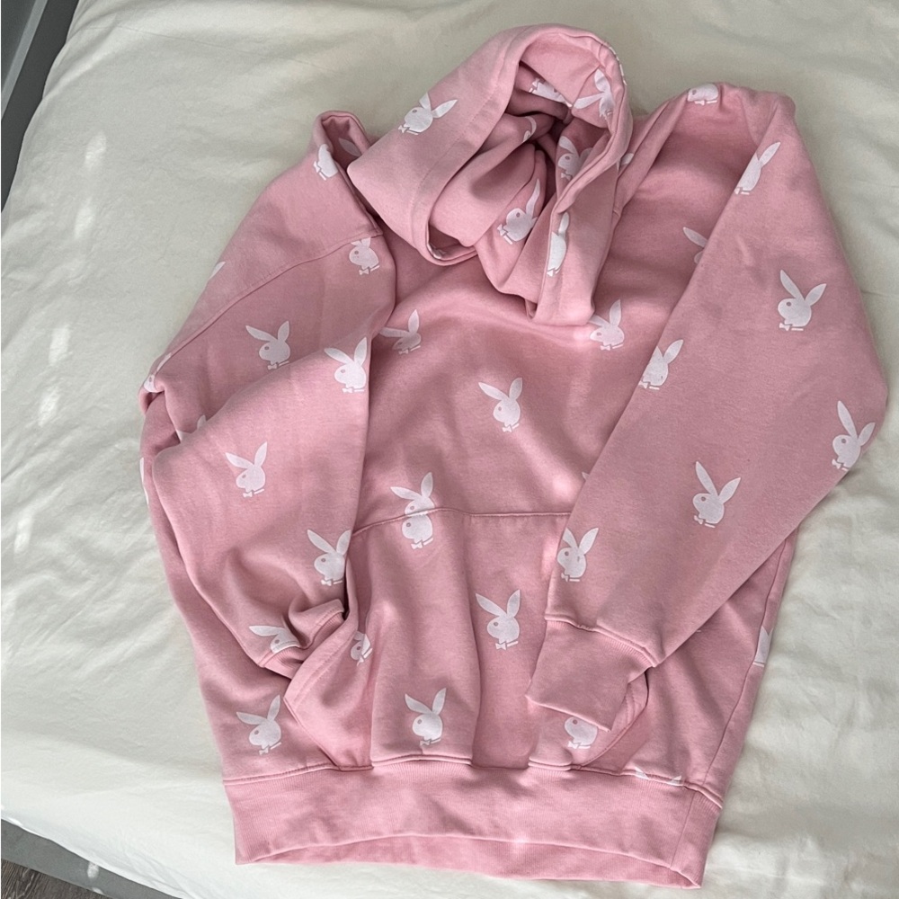 Pink Playboy Hoodie Dress